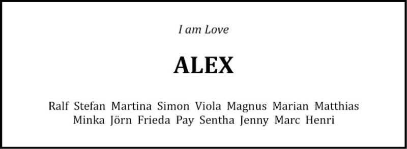  Traueranzeige für Alexander Vögtlin vom 03.08.2018 aus Fränkische Nachrichten