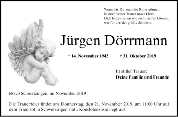 Traueranzeige von Jürgen Dörrmann von Schwetzinger Zeitung