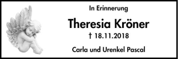 Traueranzeige von Theresia Kröner von Schwetzinger Zeitung