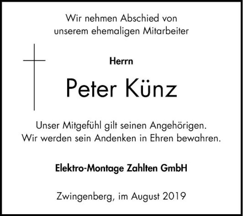 Traueranzeigen Von Peter K Nz Trauerportal Ihrer Tageszeitung