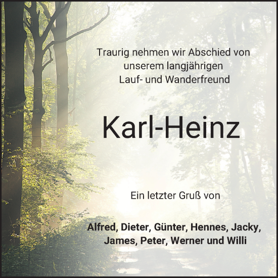 Traueranzeige von Karl-Heinz Werstein von Bergsträßer Anzeiger