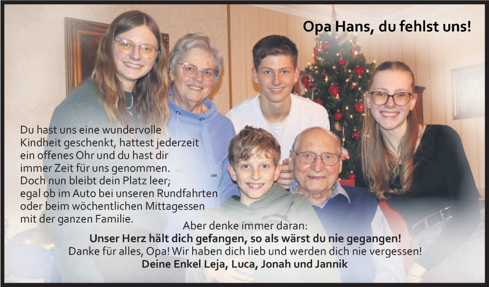  Traueranzeige für Hans Ebert vom 17.12.2025 aus Fränkische Nachrichten