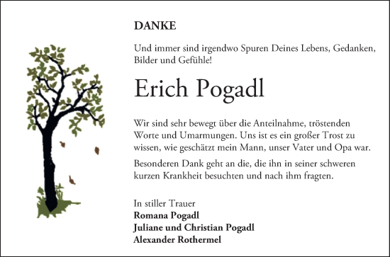 Traueranzeige von Erich Pogadl von Bergsträßer Anzeiger
