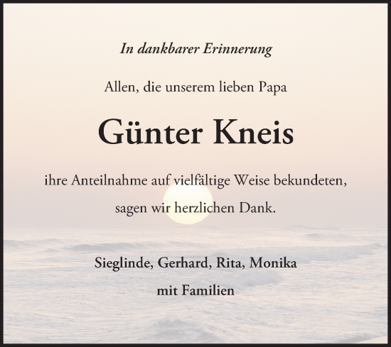 Traueranzeige von Günter Kneis von Schwetzinger Zeitung